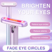 Portable Rechargeable Electric Eye Massager by eprolo featuring a sleek design, designed to brighten eyes and relieve eye circles.