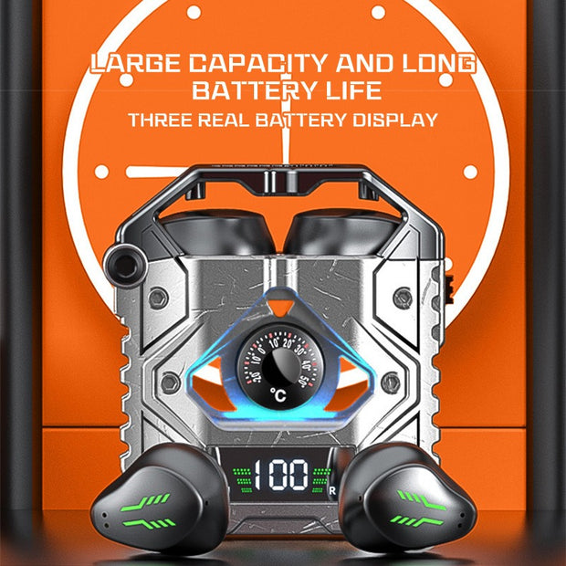 Large capacity H9 Bluetooth wireless headset with earbuds displayed by eprolo, designed for long battery life bluetooth use in gaming scenarios.