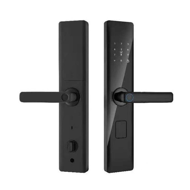 Smart Fingerprint Door Lock design by eprolo, showing sleek black finish with fingerprint scanning feature.