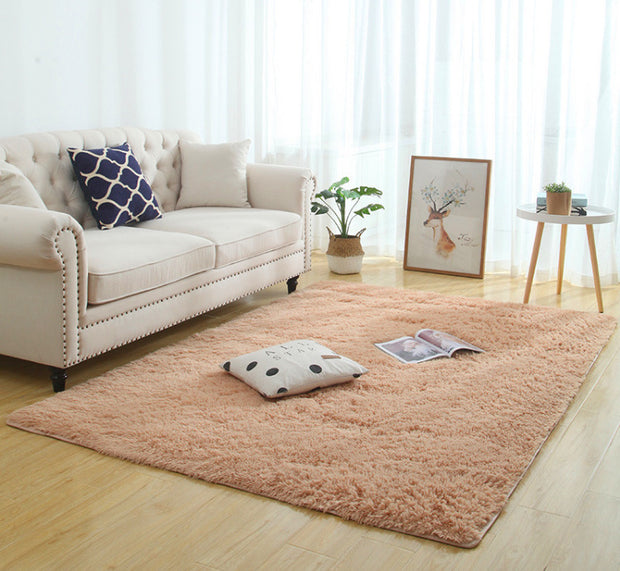 Silky Fluffy Carpet Modern Home Decor Long Plush Shaggy Rug