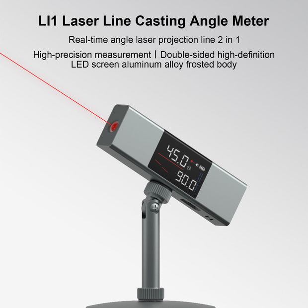 LI1 Laser Line Casting Angle Meter with digital display and laser projection capabilities, perfect for precise measurements, by eprolo.