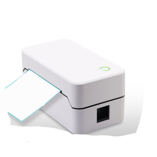 Bluetooth Thermal Label Printer setup including adapter, demonstrating ease of use.
