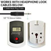 eprolo electronic display showing compatibility with standard headphone cables for data monitoring in exercise equipment.