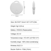 Detailed specifications of Mini GF07 GSM/GPRS/GPS GPS Pet Kids Cars Tracking Device Locator by eprolo, highlighting size and battery information.