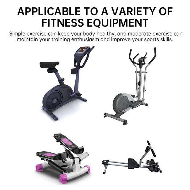 A visual collage by eprolo detailing various fitness equipment compatible with the Heart-rate electronic instrument, highlighting versatility in home workouts.