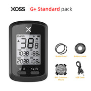 Walker XOSS G+ Cycling GPS Computer showcasing its compact size on a bicycle.
