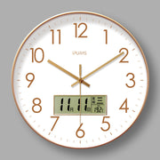 Close-up of 2025 Digital Wall Clock by eprolo displaying current date and time.
