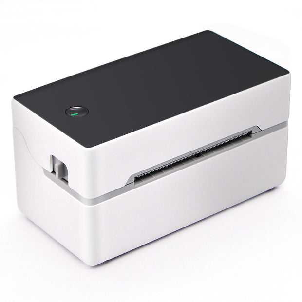 Overview of Bluetooth Thermal Label Printer showcasing its sleek design and fast 150mm/s printing speed.