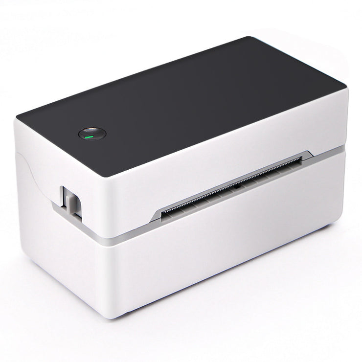 Overview of Bluetooth Thermal Label Printer showcasing its sleek design and fast 150mm/s printing speed.