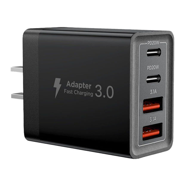 40W Multi-Port USB Fast Charger with Smart Safety by eprolo, highlighting a stylish black charger with multiple rapid charging ports, serving as an essential multi-port charger.