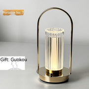 Metal Portable Ambience Light Bedroom Bedside Lamp Home Decor