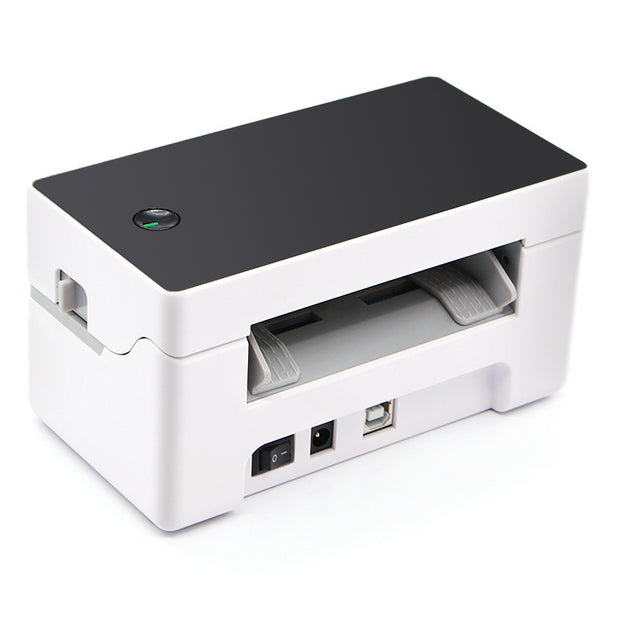 Side view of Bluetooth Thermal Label Printer showing compact size and modern appearance.